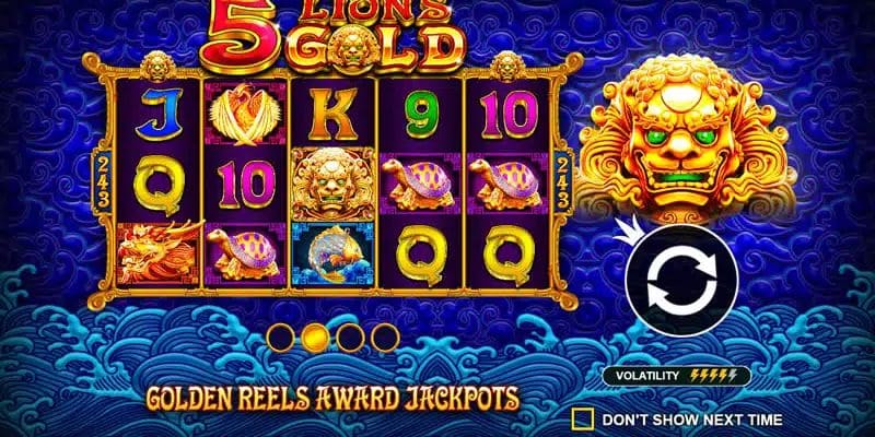 5 sư tử vàng là phiên bản slot được ưa thích hàng đầu tại 79king